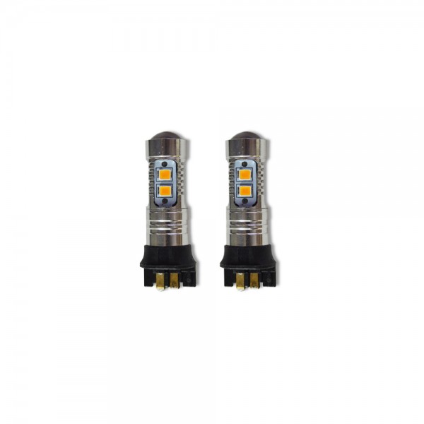 Set 2 becuri led PW24W cu 10SMD Cree Portocaliu