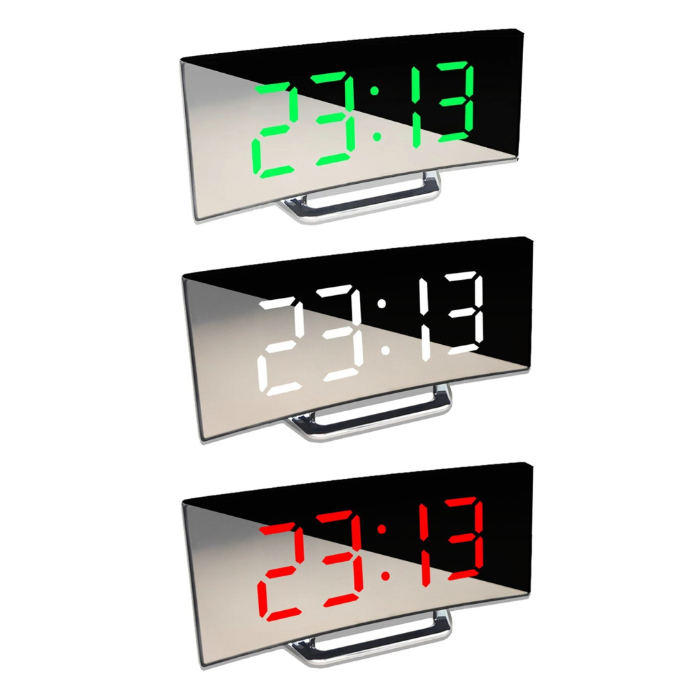 Ceas electronic curbat, multifunctional, afisaj LCD, 3 culori