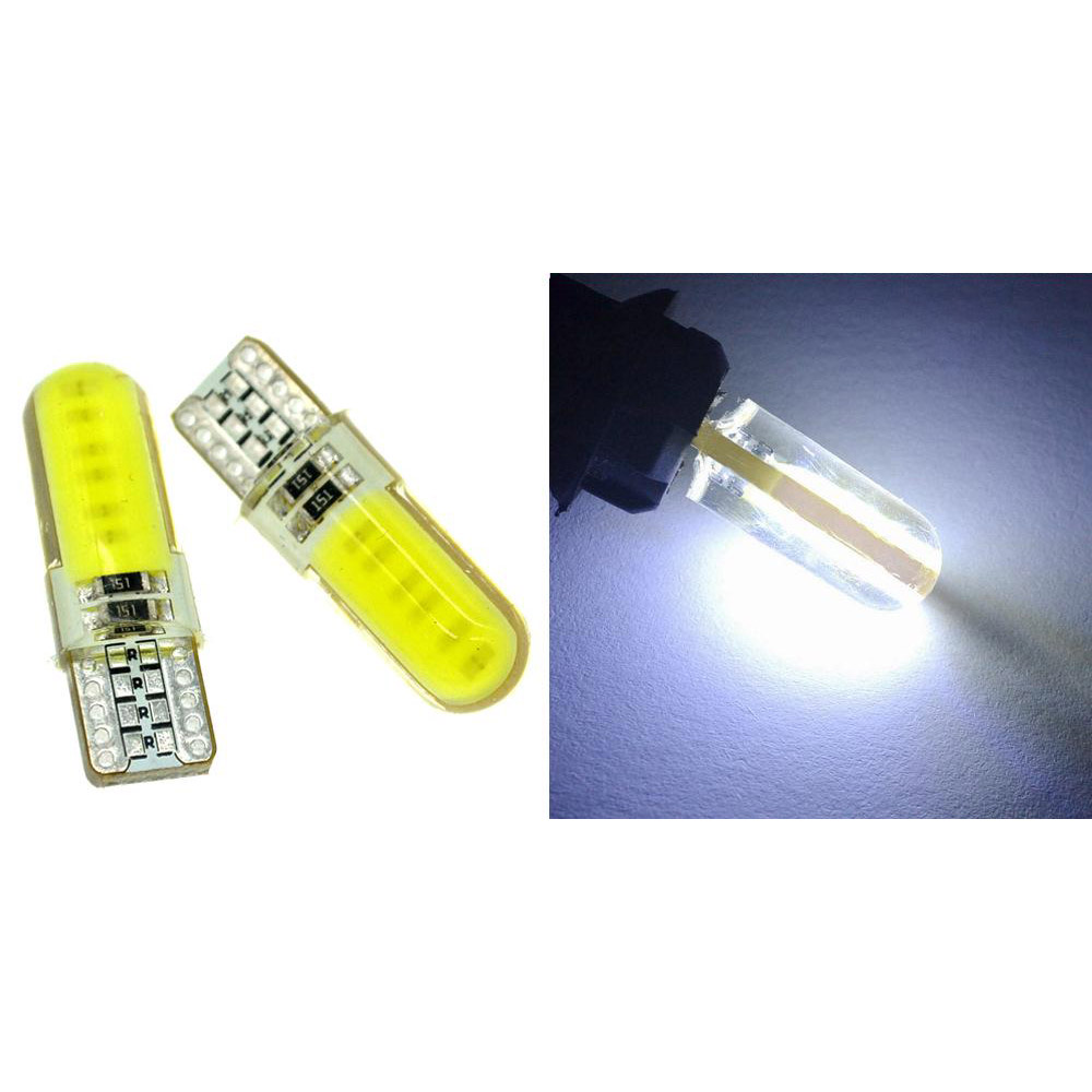 Set 2 Becuri LED Auto T10, 5W, Canbus, Pozitie, Alb/Albastru