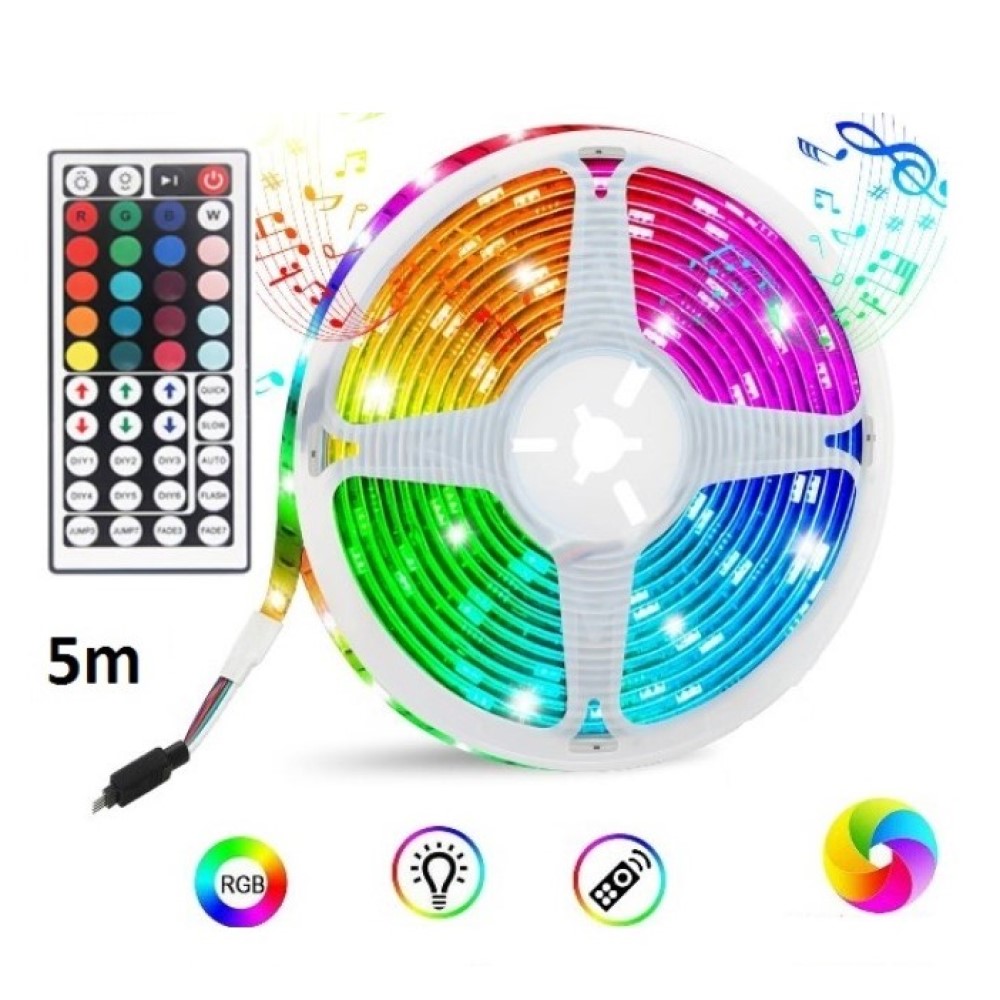   Banda LED RGB, telecomanda, 5m, DT55