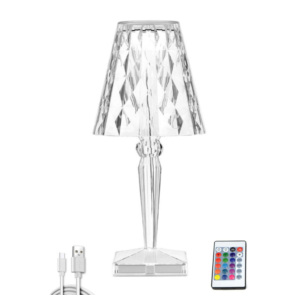 Lampa de cristal decorativa LED45, USB, RGB, cu telecomanda	