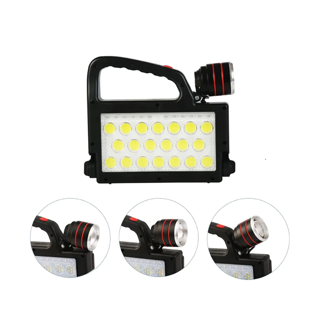 Lanterna de mana P70, 152LED, 100W, zoom, incarcare solara, USB