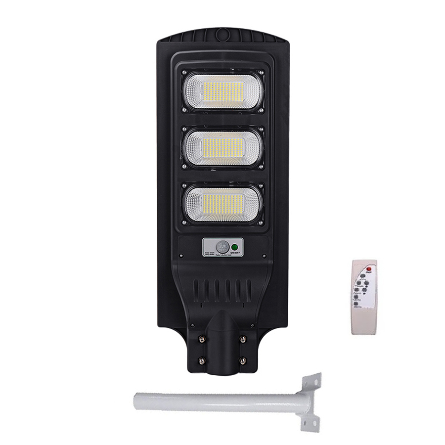 Lampa solara LED cu telecomanda si suport prindere, 300W
