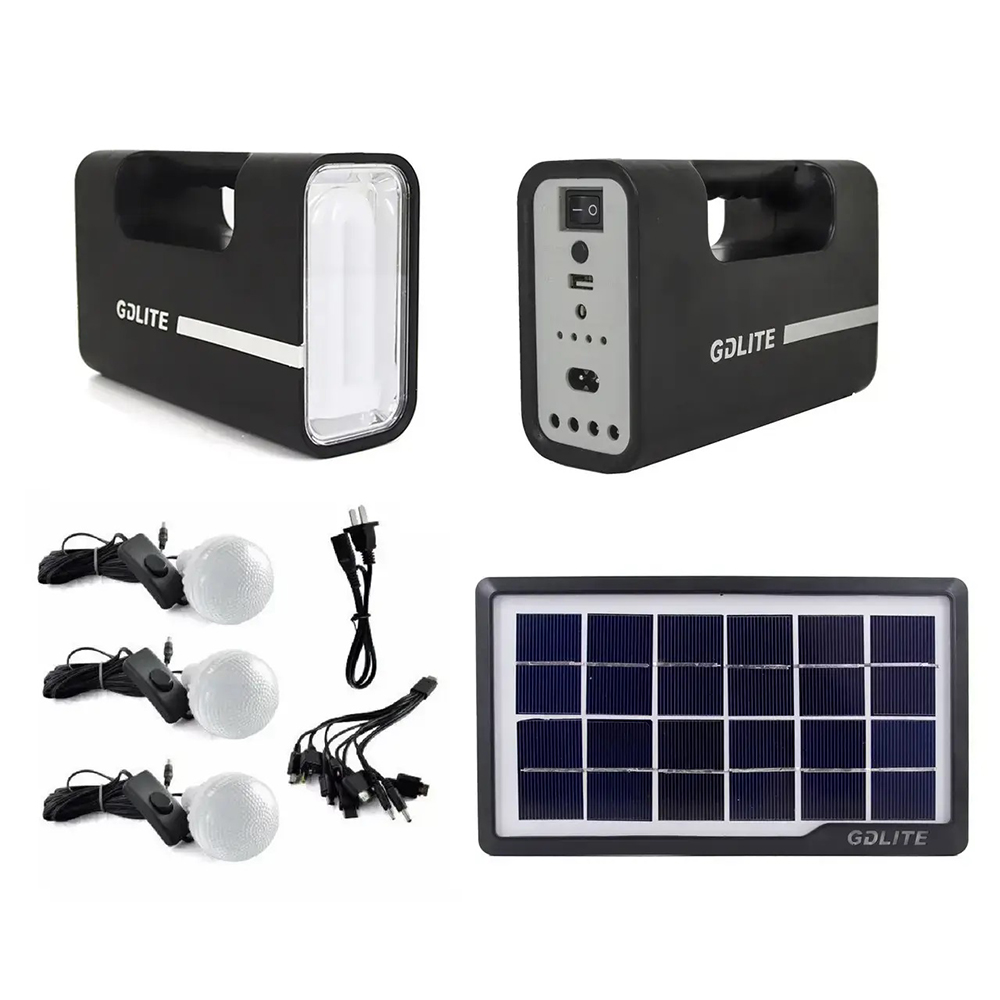 Sistem iluminare LED cu panou solar GDLITE 1, 3 becuri