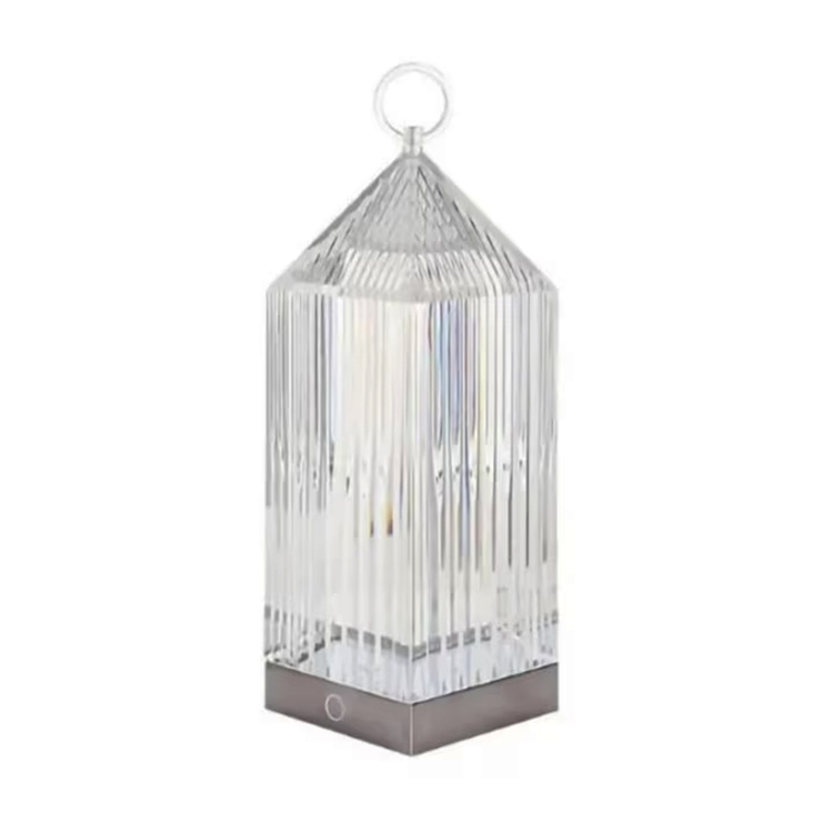 Lampa LED decorativa cu senzor tactil, 29 cm, cristal acrilic