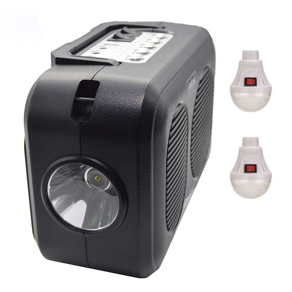 Sistem iluminare LED, 2 becuri, USB, MP3, BT, YX1793