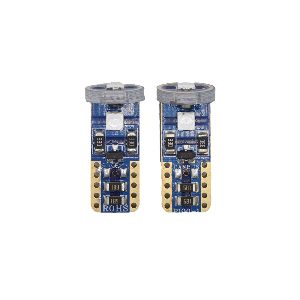 Set 2 Becuri Auto LED T10 5W SMD, Lumina Albastra