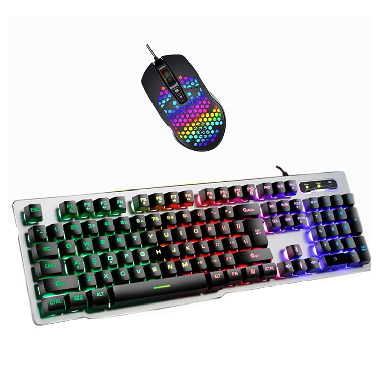 Set tastatura si mouse gaming K809, USB, iluminare RGB