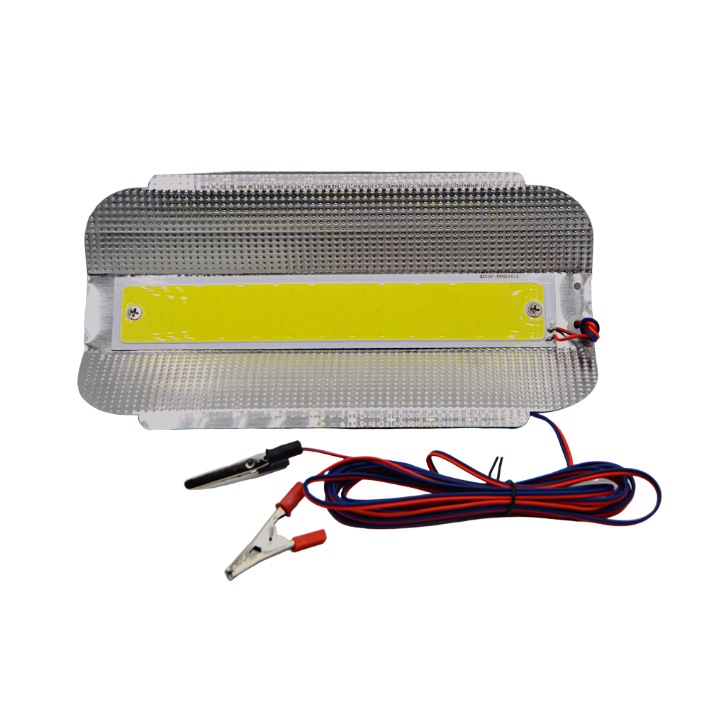 Lampa de lucru LED COB 50W, 12V, cu clesti, aluminiu