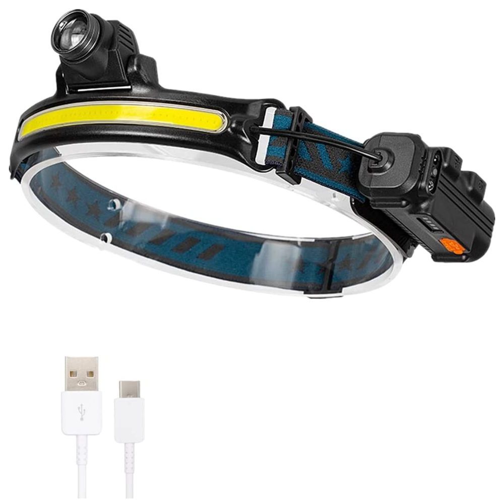 Lanterna frontala de cap, USB, 6 moduri iluminare