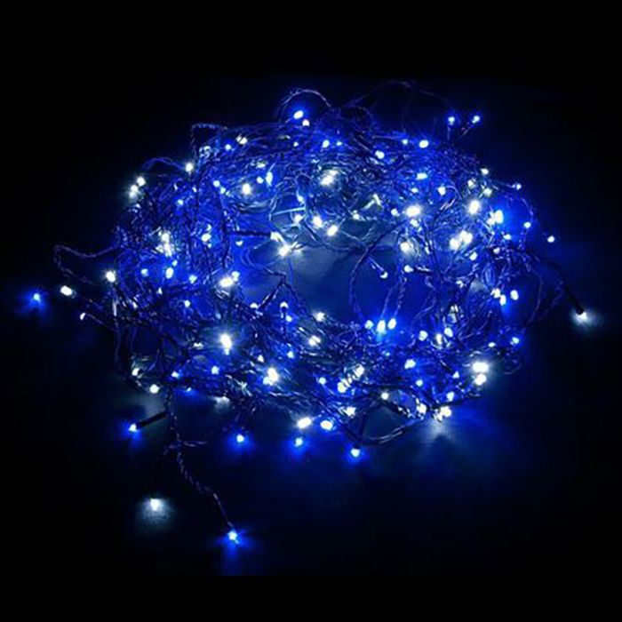 Instalatie liniara brad, 320LED, 23m, albastru, consum redus