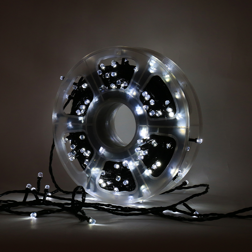 Instalatie luminoasa tip rola, 50 m, 500 de leduri, alb rece