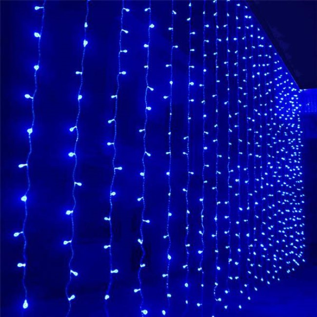 Instalatie luminoasa tip turturi, 20 m, 500LED, albastra